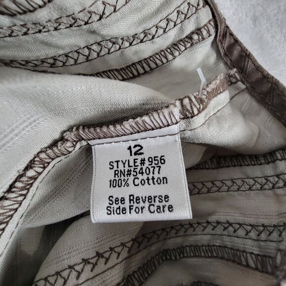 CAbi Womens Palapa Driftwood Skirt Size 12 Brown A-Line Flared Hem New #956 - Picture 5 of 10